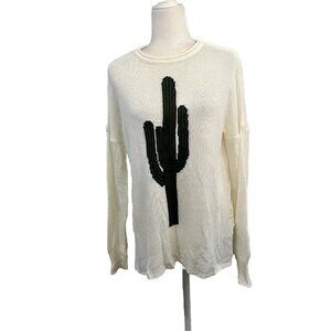 Show Me Your MuMu Open Knit Beige Cactus Sweater Women Small
